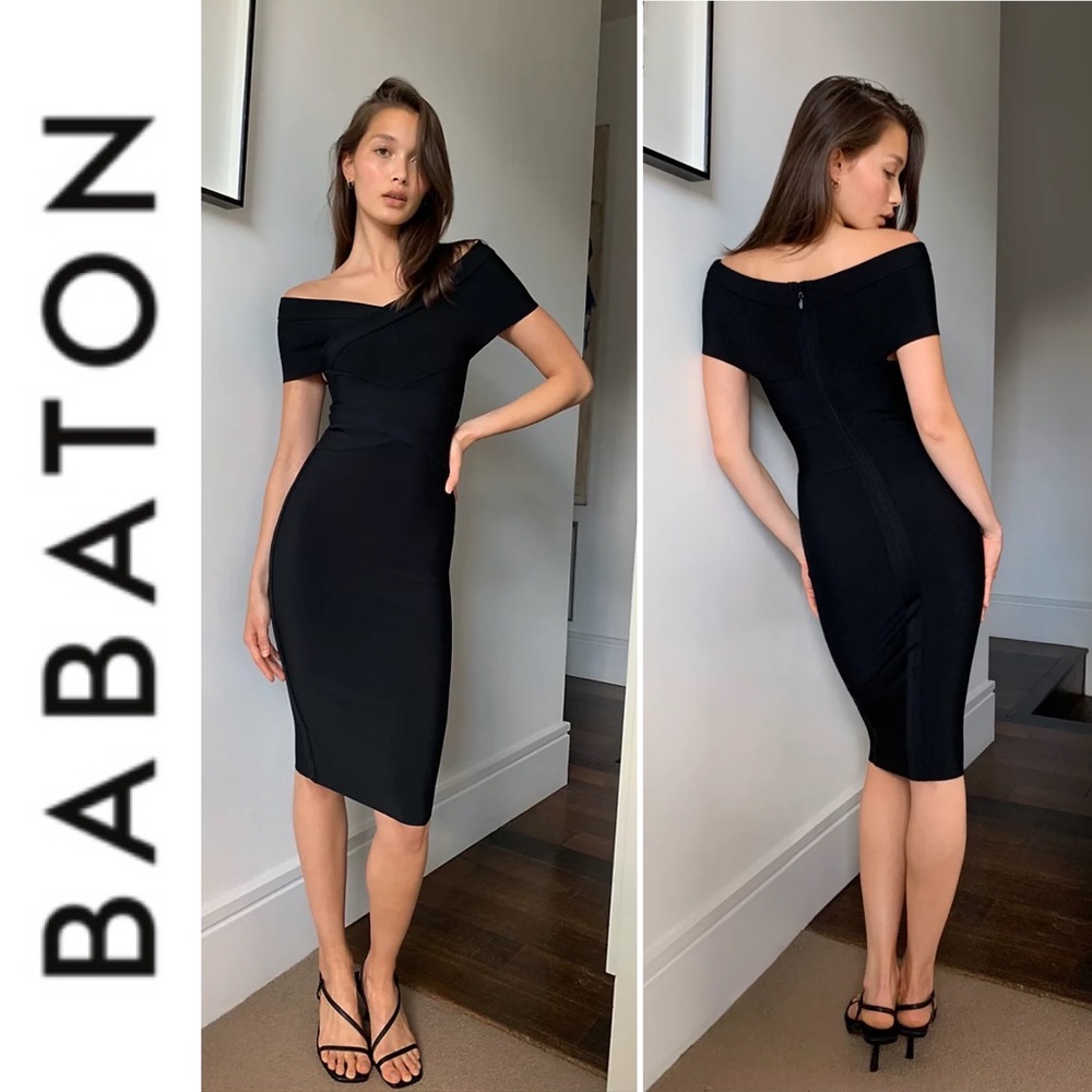 Babaton Black Strapless Dress